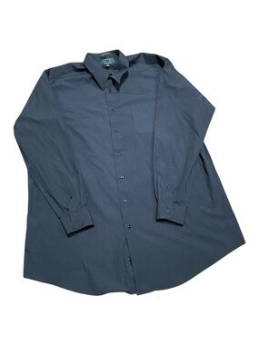 Alexander Julian Navy Blue Long-Sleeve Dress Shirt Size 2XLT